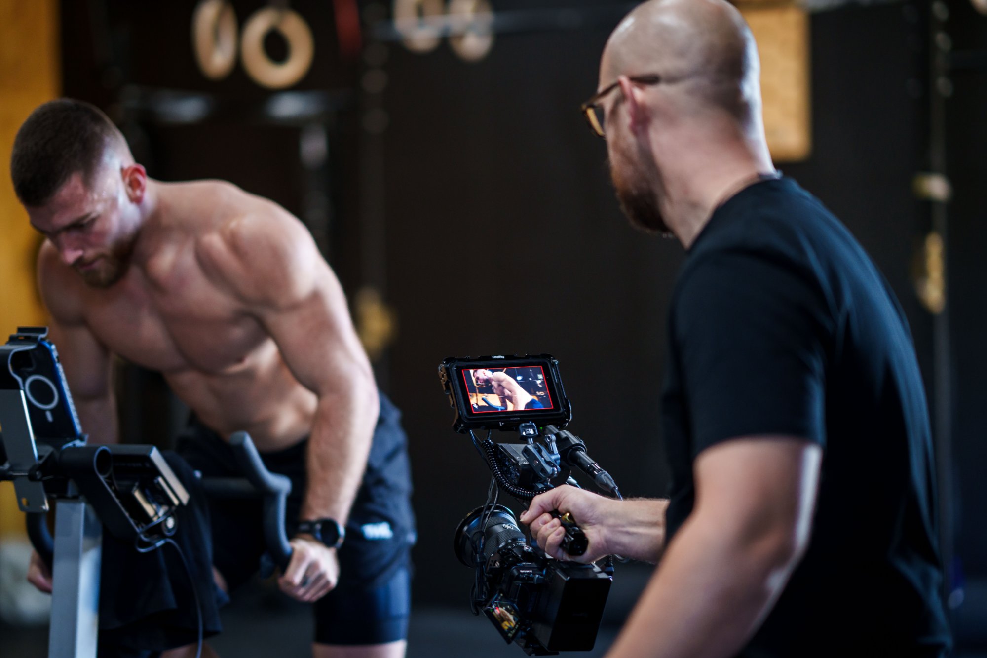 Athlete filming
